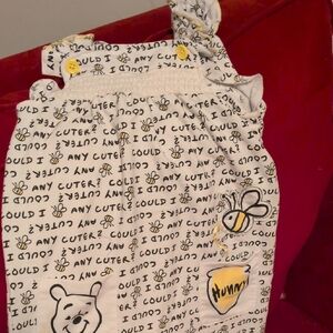 Disney Pooh Bear Overalls - White and Yellow